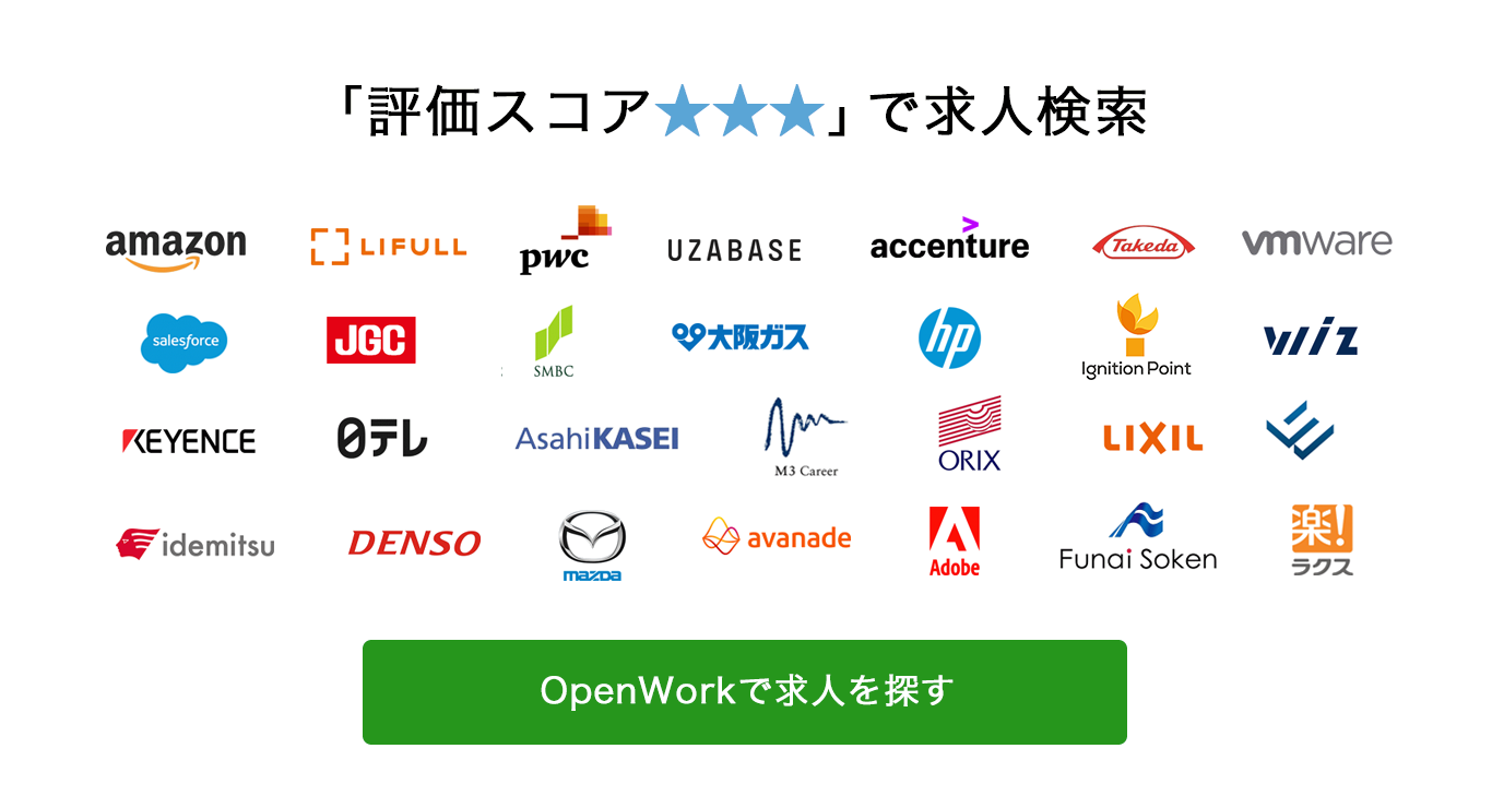 評価スコアで求人検索